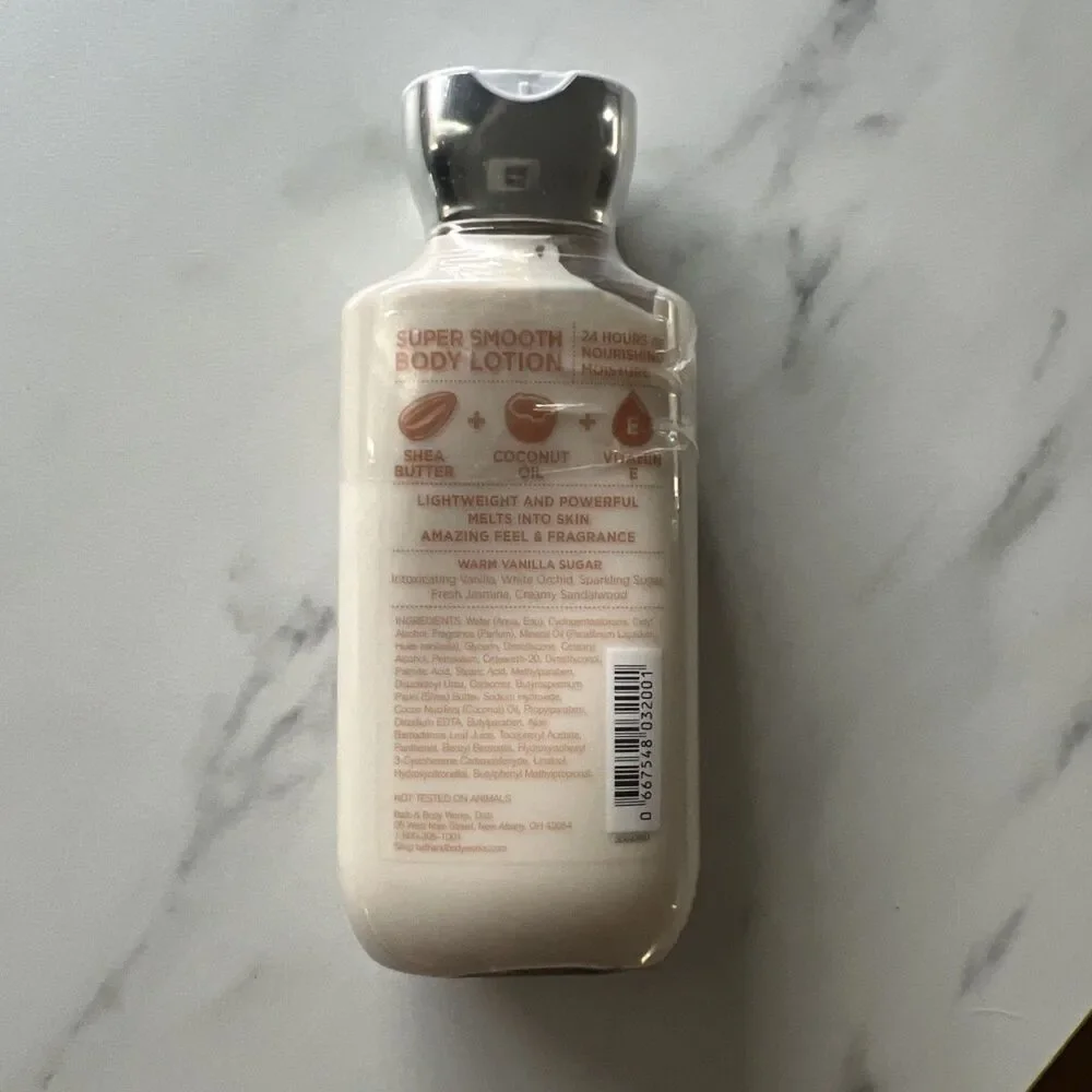 Bath & Body Works Warm Vanilla Sugar 24 Hour Moisture Body Lotion 8oz NEW SEALED